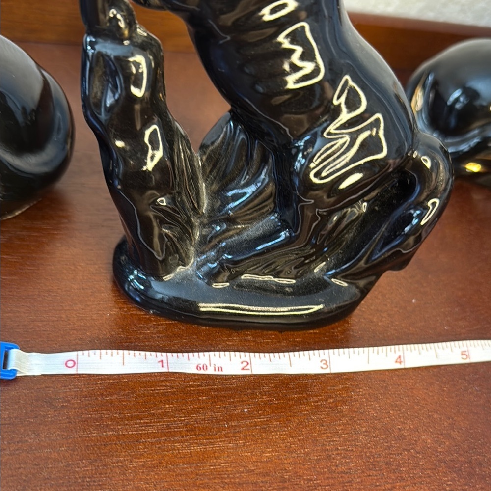Elegant Black Unicorn Figurine Set - Picture 9 of 10